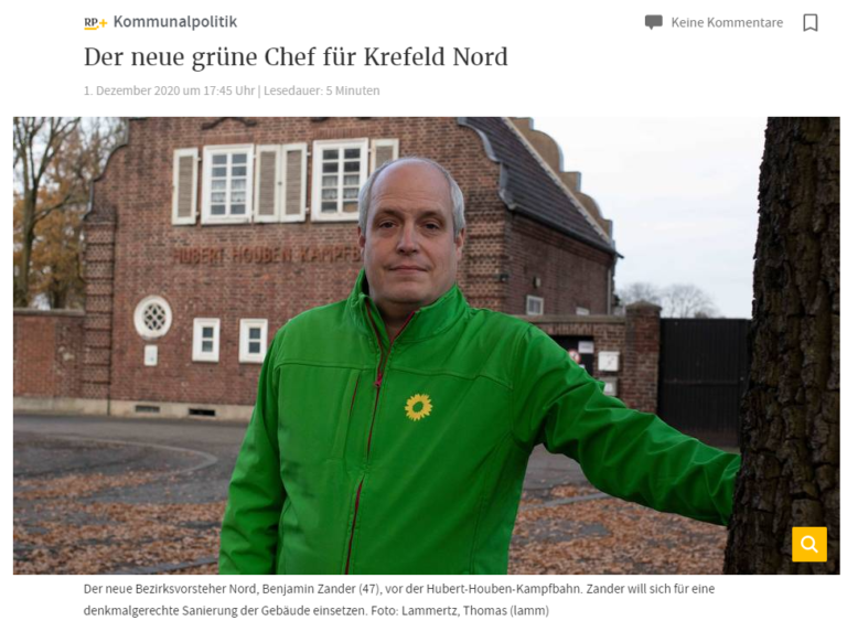 Rheinische Post: Der neue grüne Chef für Krefeld Nord