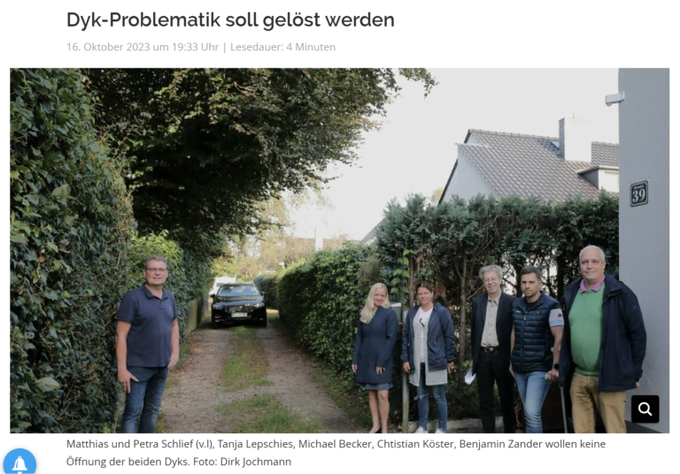 WZ Krefeld: Dyk-Problematik soll gelöst werdenWZ Krefeld: